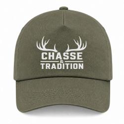 Casquette Chasse - Chasse et tradition - Panache - Kaki / Blanc