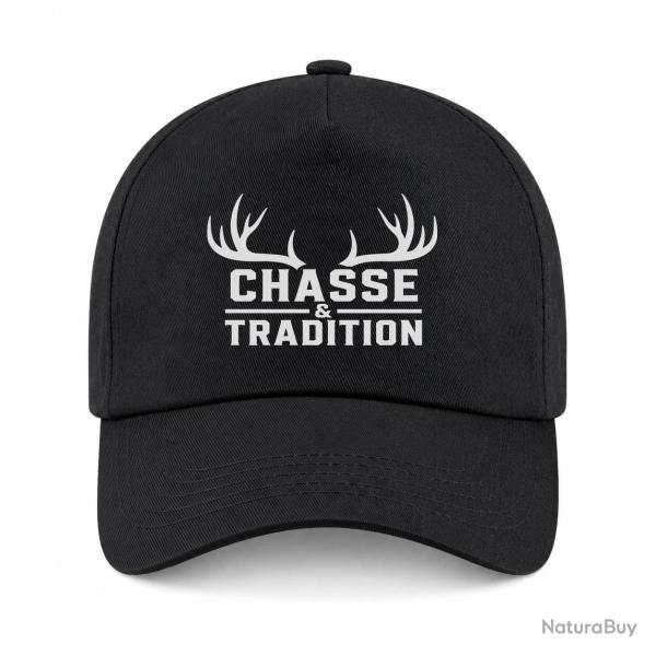 Casquette Chasse - Chasse et tradition - Panache - Noir