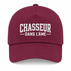 Casquette Chasse - Chasseur dans l'&acirc;me - Typographie - Bordeaux