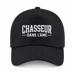 Casquette Chasse - Chasseur dans l'&acirc;me - Typographie - Noir