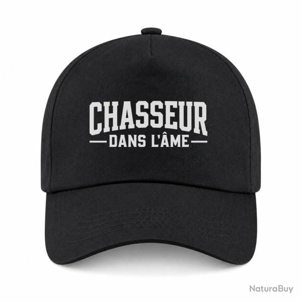 Casquette Chasse - Chasseur dans l'�me - Typographie - Noir