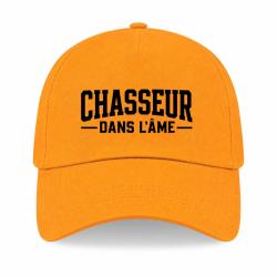 Casquette Chasse - Chasseur dans l'&acirc;me - Typographie - Jaune