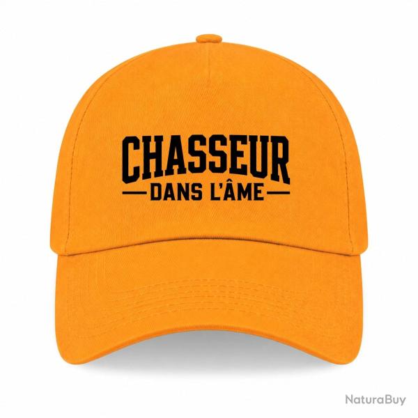 Casquette Chasse - Chasseur dans l'�me - Typographie - Jaune
