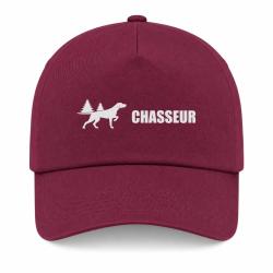 Casquette Chasse - Chasseur - Chien d'arr&ecirc;t en for&ecirc;t - Bordeaux