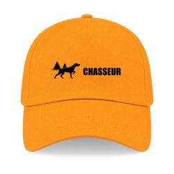 Casquette Chasse - Chasseur - Chien d'arr&ecirc;t en for&ecirc;t - Jaune