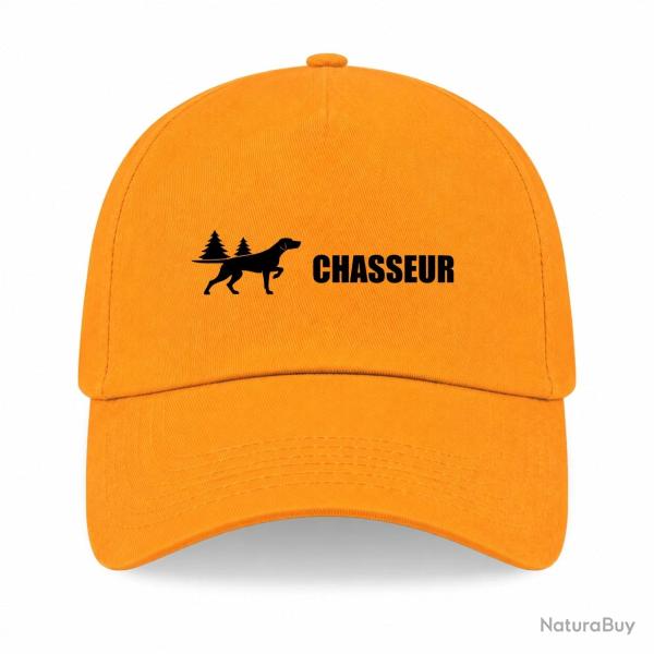 Casquette Chasse - Chasseur - Chien d'arr�t en for�t - Jaune