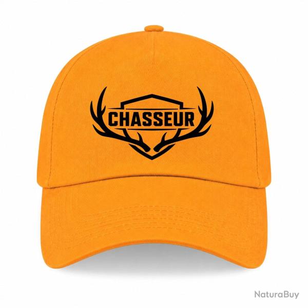 Casquette Chasse - Chasseur n� - Blason aux bois de cerf - Jaune