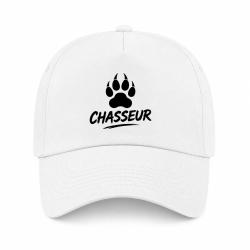Casquette Chasse - Chasseur - Empreinte canine - Blanc