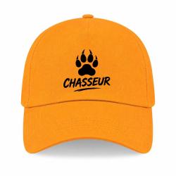 Casquette Chasse - Chasseur - Empreinte canine - Jaune