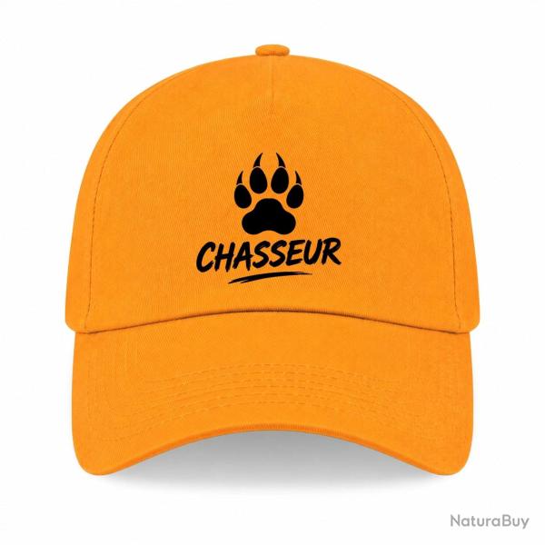 Casquette Chasse - Chasseur - Empreinte canine - Jaune