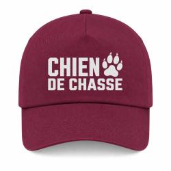 Casquette Chasse - Chien de chasse - Empreinte orange - Bordeaux