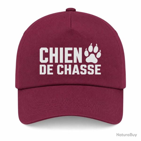 Casquette Chasse - Chien de chasse - Empreinte orange - Bordeaux