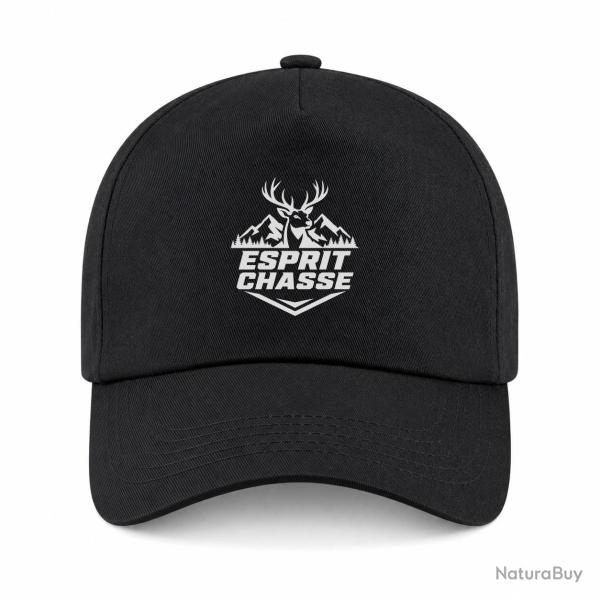 Casquette Chasse - Esprit chasse - Cerf des montagnes - Noir
