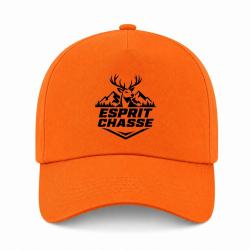 Casquette Chasse - Esprit chasse - Cerf des montagnes - Orange