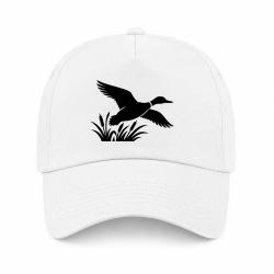 Casquette Chasse - Envol du canard - Roseaux - Blanc