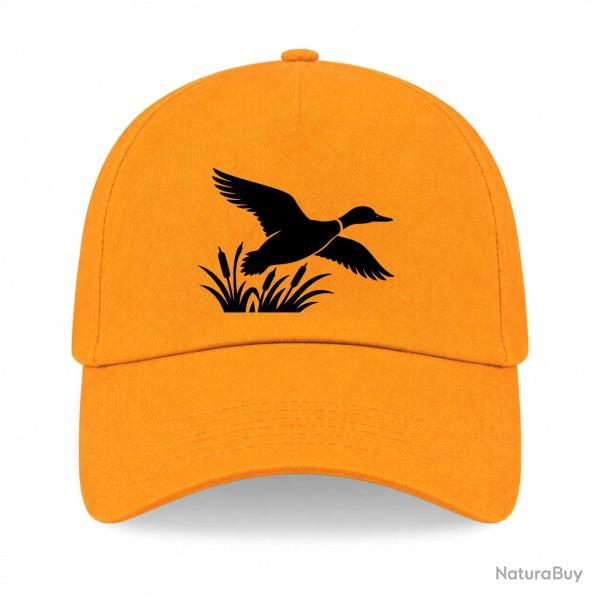 Casquette Chasse - Envol du canard - Roseaux - Jaune
