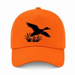 Casquette Chasse - Envol du canard - Roseaux - Orange