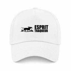 Casquette Chasse - Esprit traqueur - Chien courant - Blanc