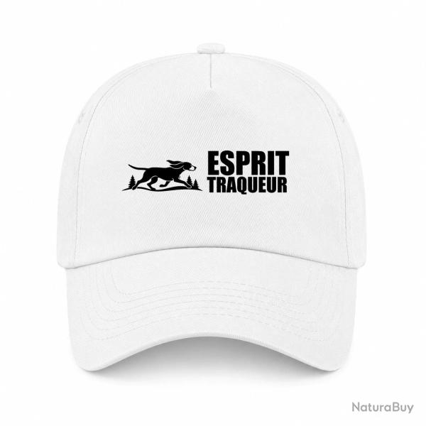 Casquette Chasse - Esprit traqueur - Chien courant - Blanc