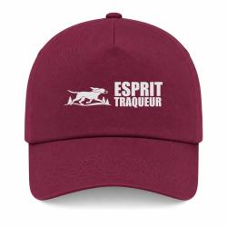Casquette Chasse - Esprit traqueur - Chien courant - Bordeaux