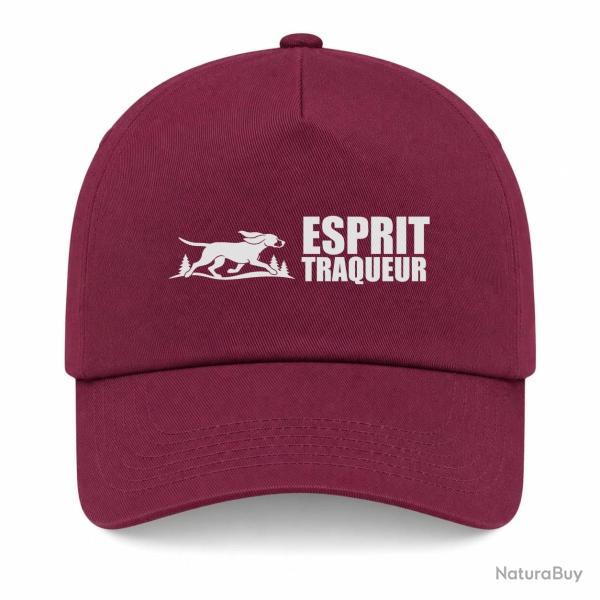 Casquette Chasse - Esprit traqueur - Chien courant - Bordeaux
