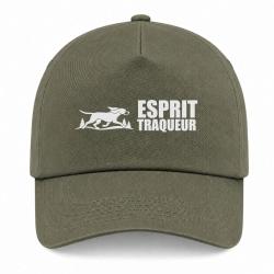 Casquette Chasse - Esprit traqueur - Chien courant - Kaki / Blanc