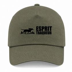 Casquette Chasse - Esprit traqueur - Chien courant - Kaki / Noir
