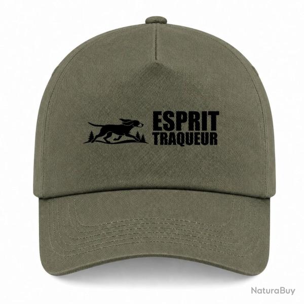 Casquette Chasse - Esprit traqueur - Chien courant - Kaki / Noir
