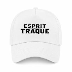 Casquette Chasse - Esprit traque - Typographie - Blanc