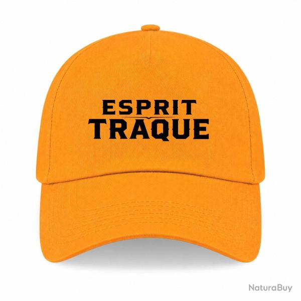 Casquette Chasse - Esprit traque - Typographie - Jaune