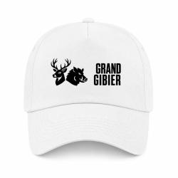 Casquette Chasse - Grand gibier - Cerf et sanglier - Blanc