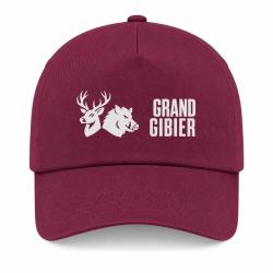Casquette Chasse - Grand gibier - Cerf et sanglier - Bordeaux