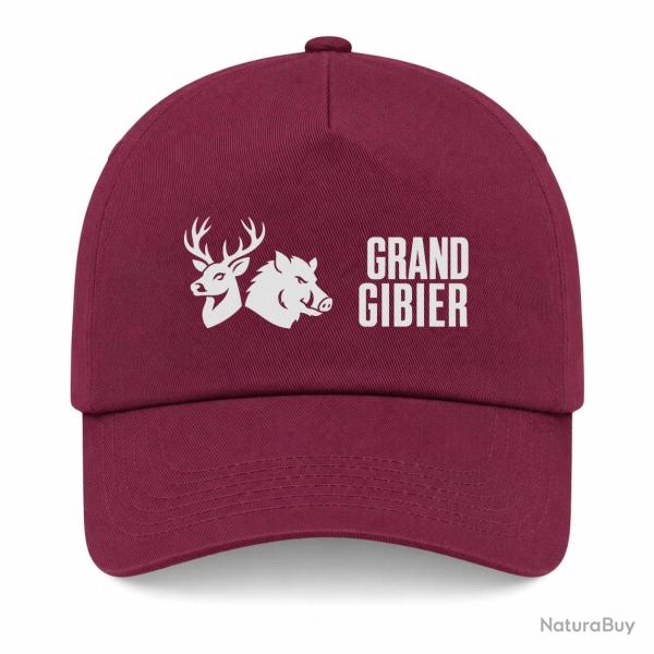 Casquette Chasse - Grand gibier - Cerf et sanglier - Bordeaux