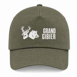 Casquette Chasse - Grand gibier - Cerf et sanglier - Kaki / Blanc
