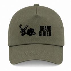 Casquette Chasse - Grand gibier - Cerf et sanglier - Kaki / Noir