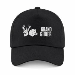 Casquette Chasse - Grand gibier - Cerf et sanglier - Noir