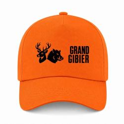 Casquette Chasse - Grand gibier - Cerf et sanglier - Orange