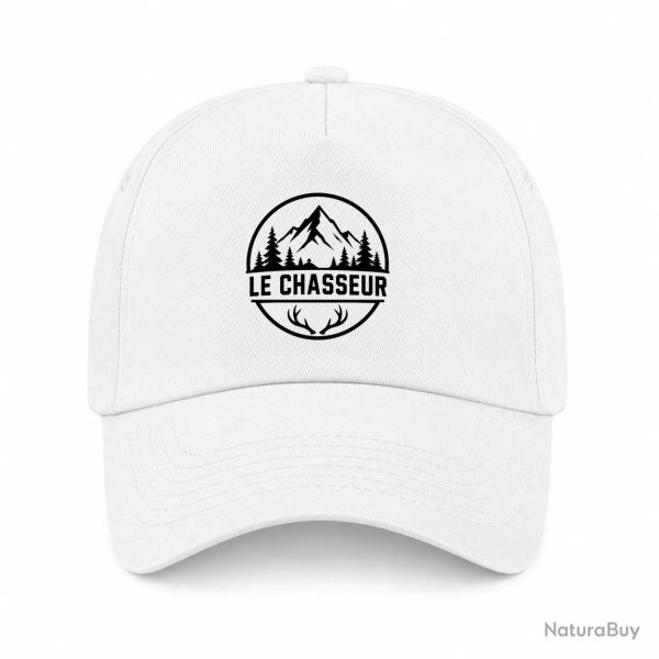 Casquette Chasse - Le chasseur - Montagnes et ramure - Blanc