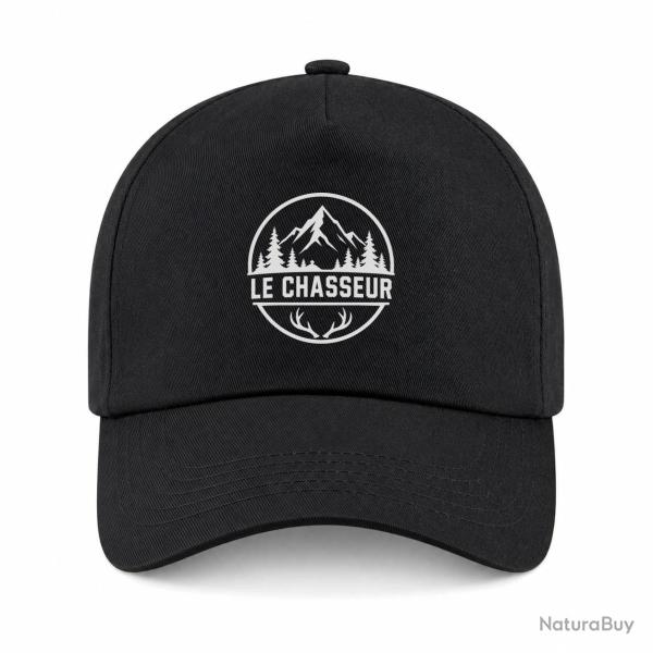 Casquette Chasse - Le chasseur - Montagnes et ramure - Noir