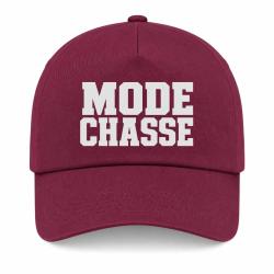 Casquette Chasse - Mode chasse - Typographie orange - Bordeaux