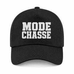 Casquette Chasse - Mode chasse - Typographie orange - Noir