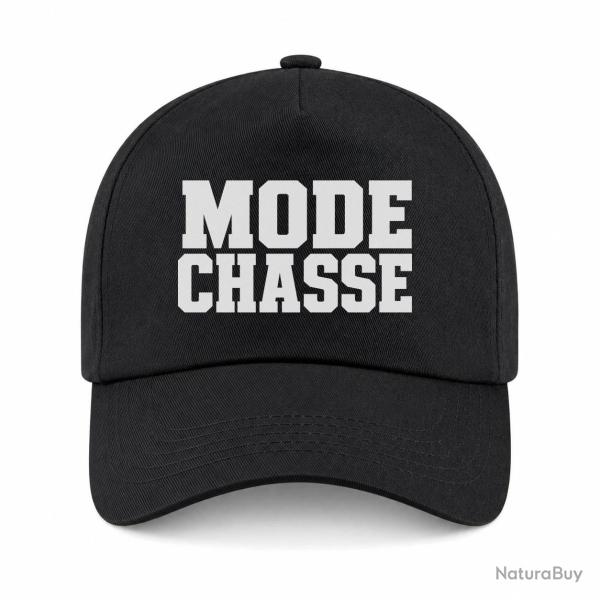 Casquette Chasse - Mode chasse - Typographie orange - Noir