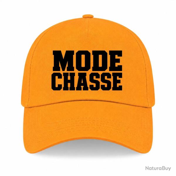 Casquette Chasse - Mode chasse - Typographie orange - Jaune