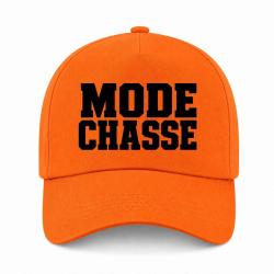 Casquette Chasse - Mode chasse - Typographie orange - Orange