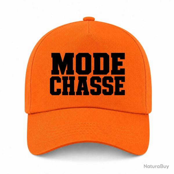 Casquette Chasse - Mode chasse - Typographie orange - Orange