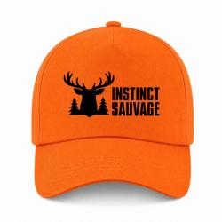 Casquette Chasse - Instinct sauvage - Cerf des bois - Orange