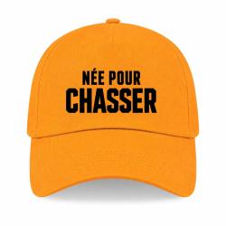 Casquette Chasse - N&eacute;e pour chasser - Typographie - Jaune