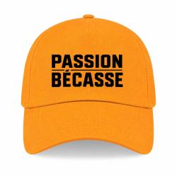 Casquette Chasse - Passion b&eacute;casse - Typographie - Jaune
