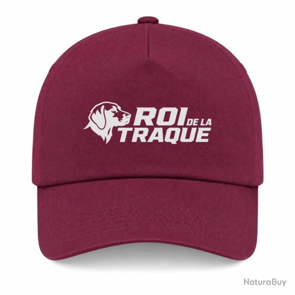 Casquette Chasse - Roi de la traque - Chien courant - Bordeaux