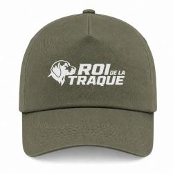 Casquette Chasse - Roi de la traque - Chien courant - Kaki / Blanc